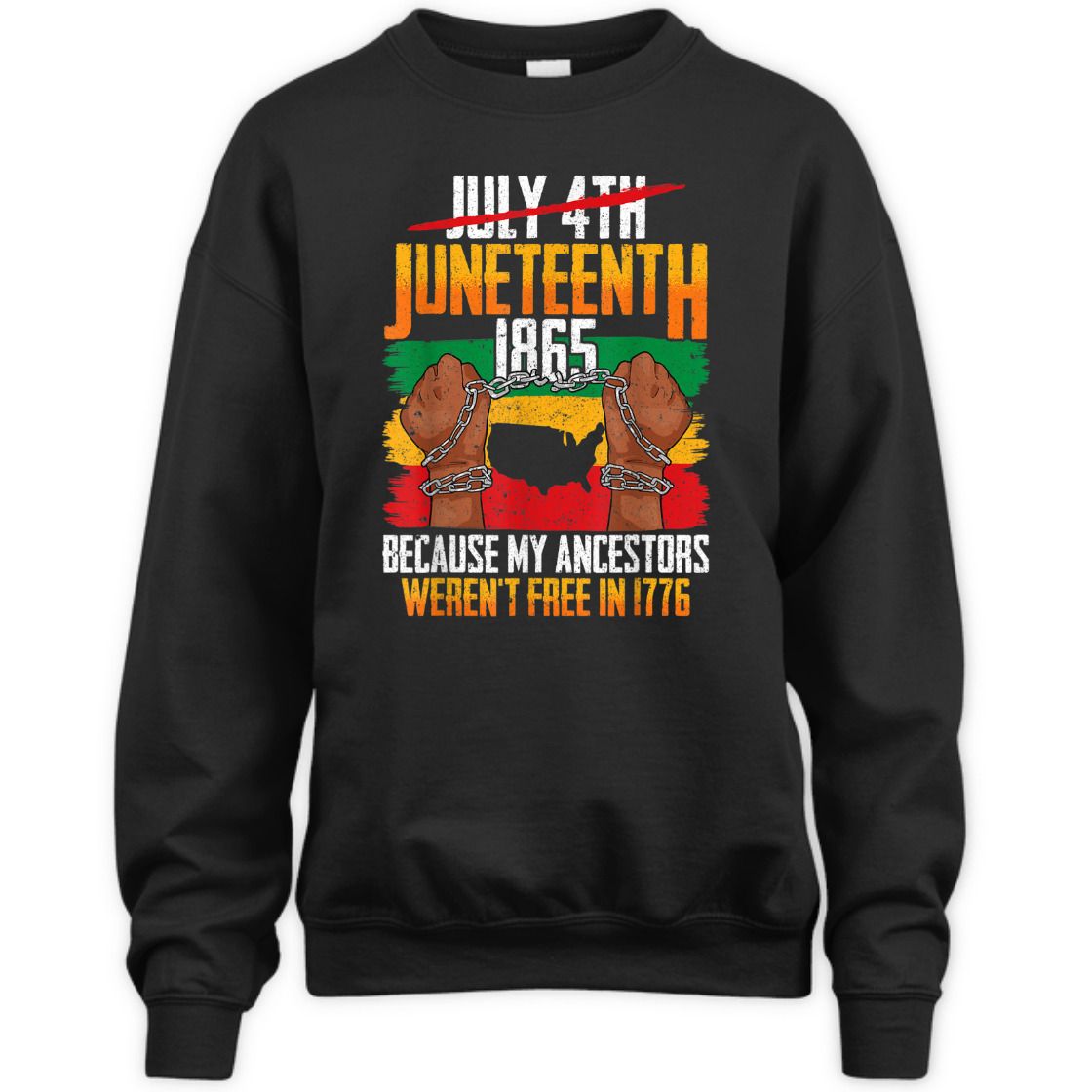 Strong Women Juneteenth Because My Ancestors Weren't Free In 1776 T-Shirt Strong Women Juneteenth Because My Ancestors Weren't Free In 1776 T-Shirt
