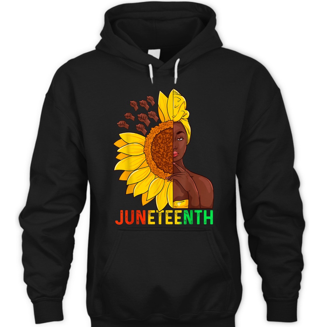 Strong Women Juneteenth Black Women Sunflower T-Shirt Strong Women Juneteenth Black Women Sunflower T-Shirt