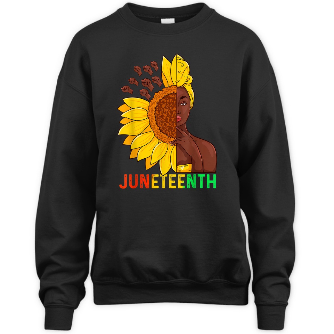 Strong Women Juneteenth Black Women Sunflower T-Shirt Strong Women Juneteenth Black Women Sunflower T-Shirt