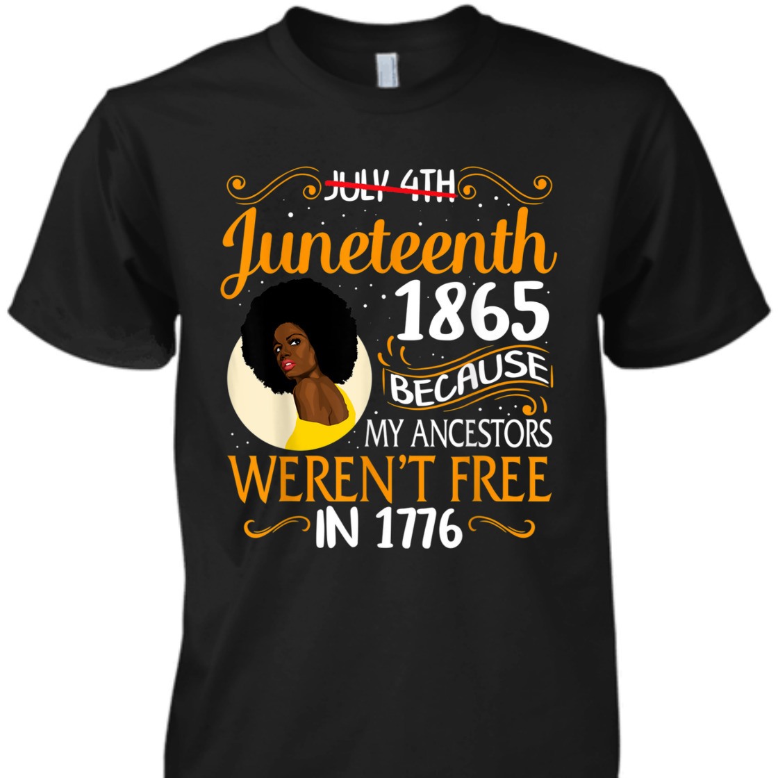 Strong Women Black Women Because My Ancestor Weren't Free 1776 Juneteenth T-Shirt Strong Women Black Women Because My Ancestor Weren't Free 1776 Juneteenth T-Shirt