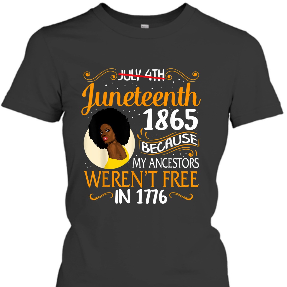 Strong Women Black Women Because My Ancestor Weren't Free 1776 Juneteenth T-Shirt Strong Women Black Women Because My Ancestor Weren't Free 1776 Juneteenth T-Shirt