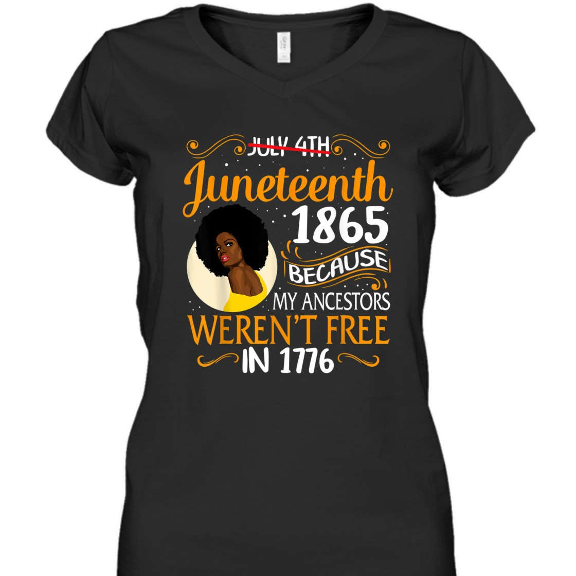 Strong Women Black Women Because My Ancestor Weren't Free 1776 Juneteenth T-Shirt Strong Women Black Women Because My Ancestor Weren't Free 1776 Juneteenth T-Shirt
