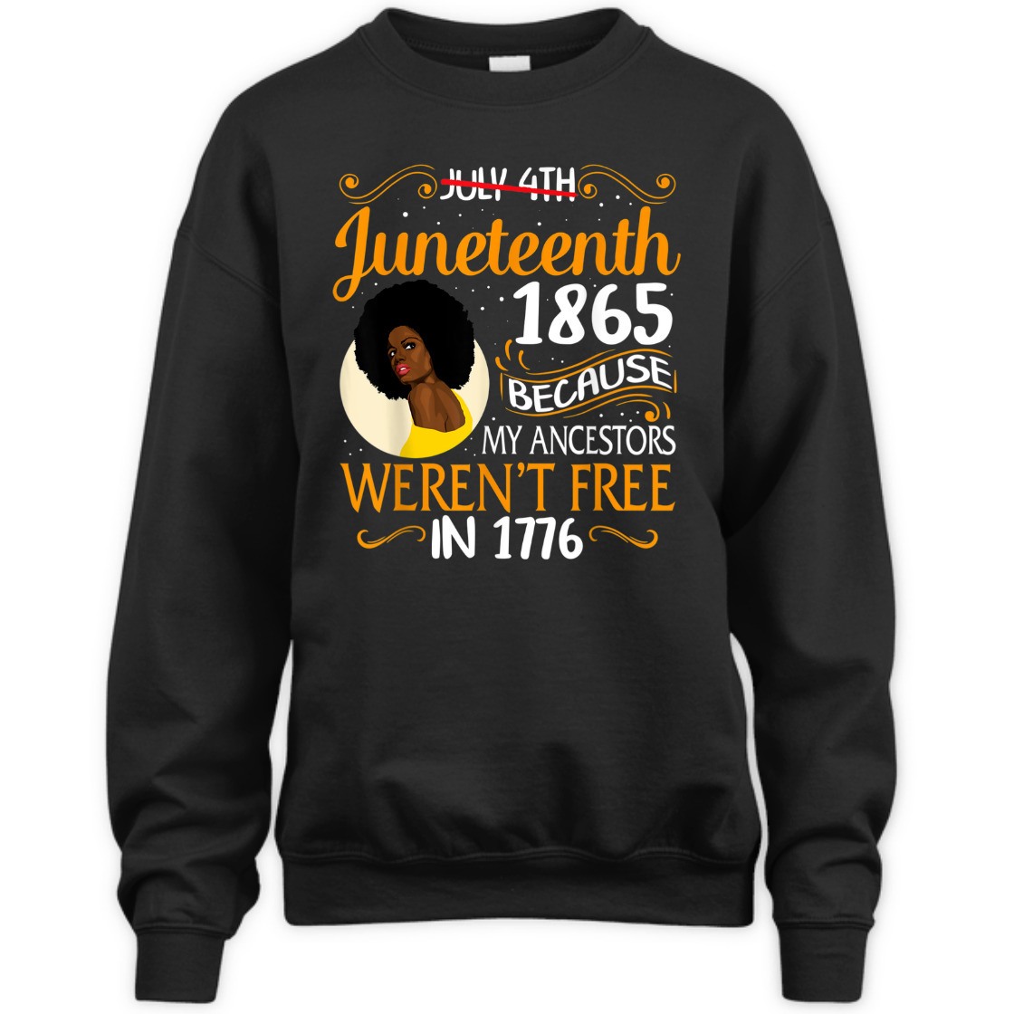 Strong Women Black Women Because My Ancestor Weren't Free 1776 Juneteenth T-Shirt Strong Women Black Women Because My Ancestor Weren't Free 1776 Juneteenth T-Shirt