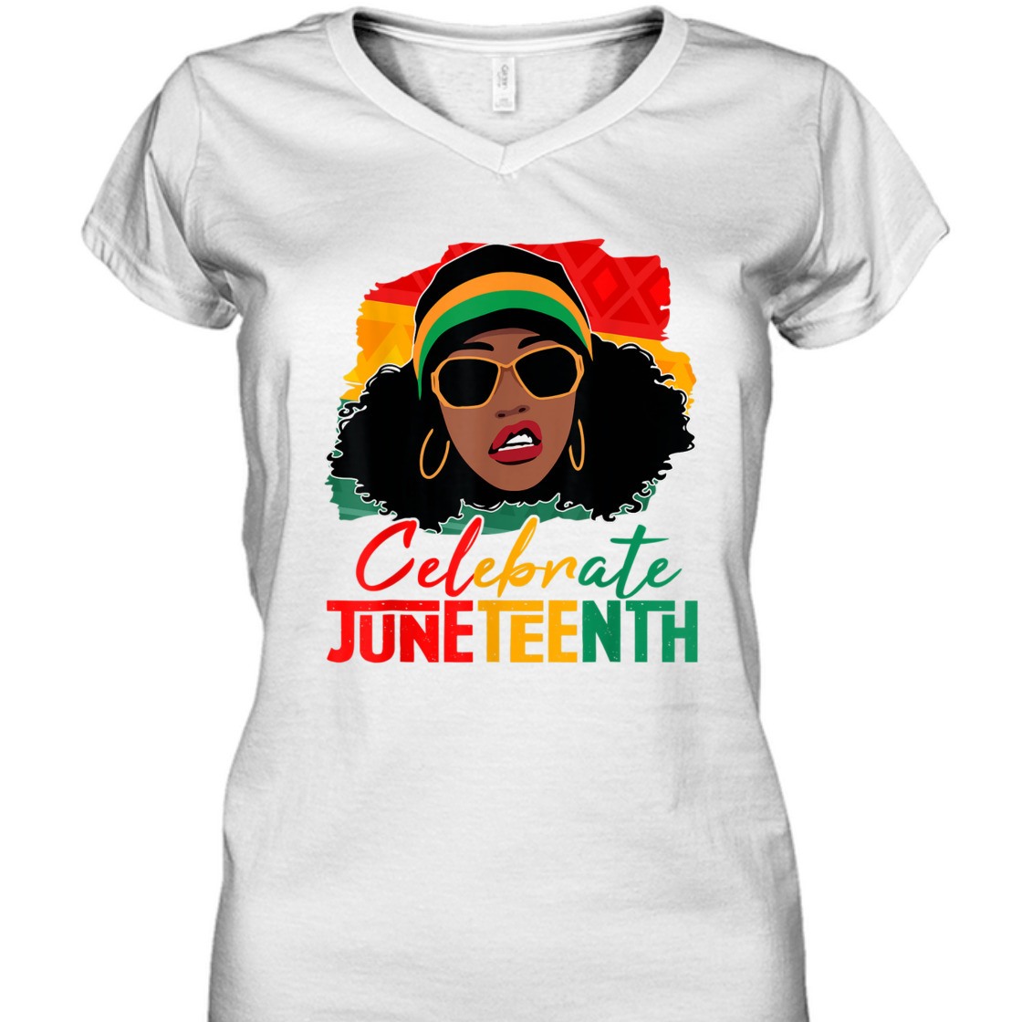 Strong Women Cute Black Messy Bun Girls Kids Juneteenth Celebrating 1865 T-Shirt