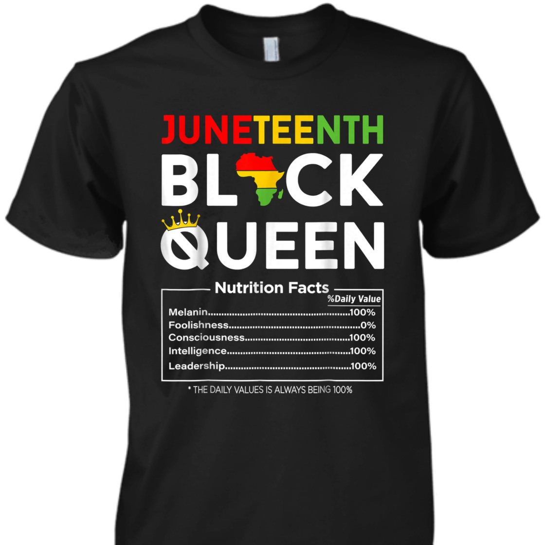 Strong Women Juneteenth Black Queen Nutritional Facts 4th Of July T-Shirt Strong Women Juneteenth Black Queen Nutritional Facts 4th Of July T-Shirt