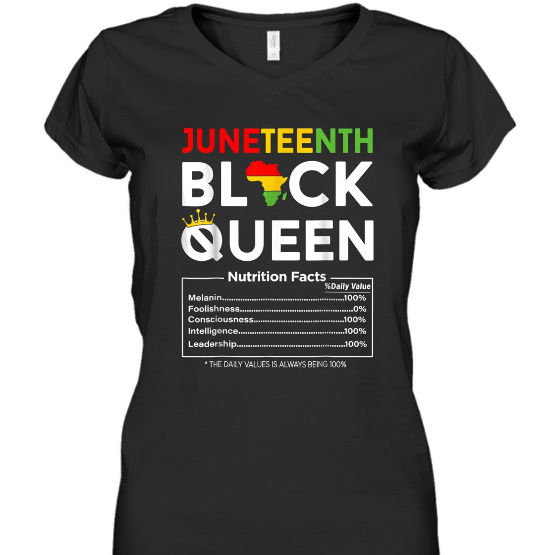 Strong Women Juneteenth Black Queen Nutritional Facts 4th Of July T-Shirt Strong Women Juneteenth Black Queen Nutritional Facts 4th Of July T-Shirt